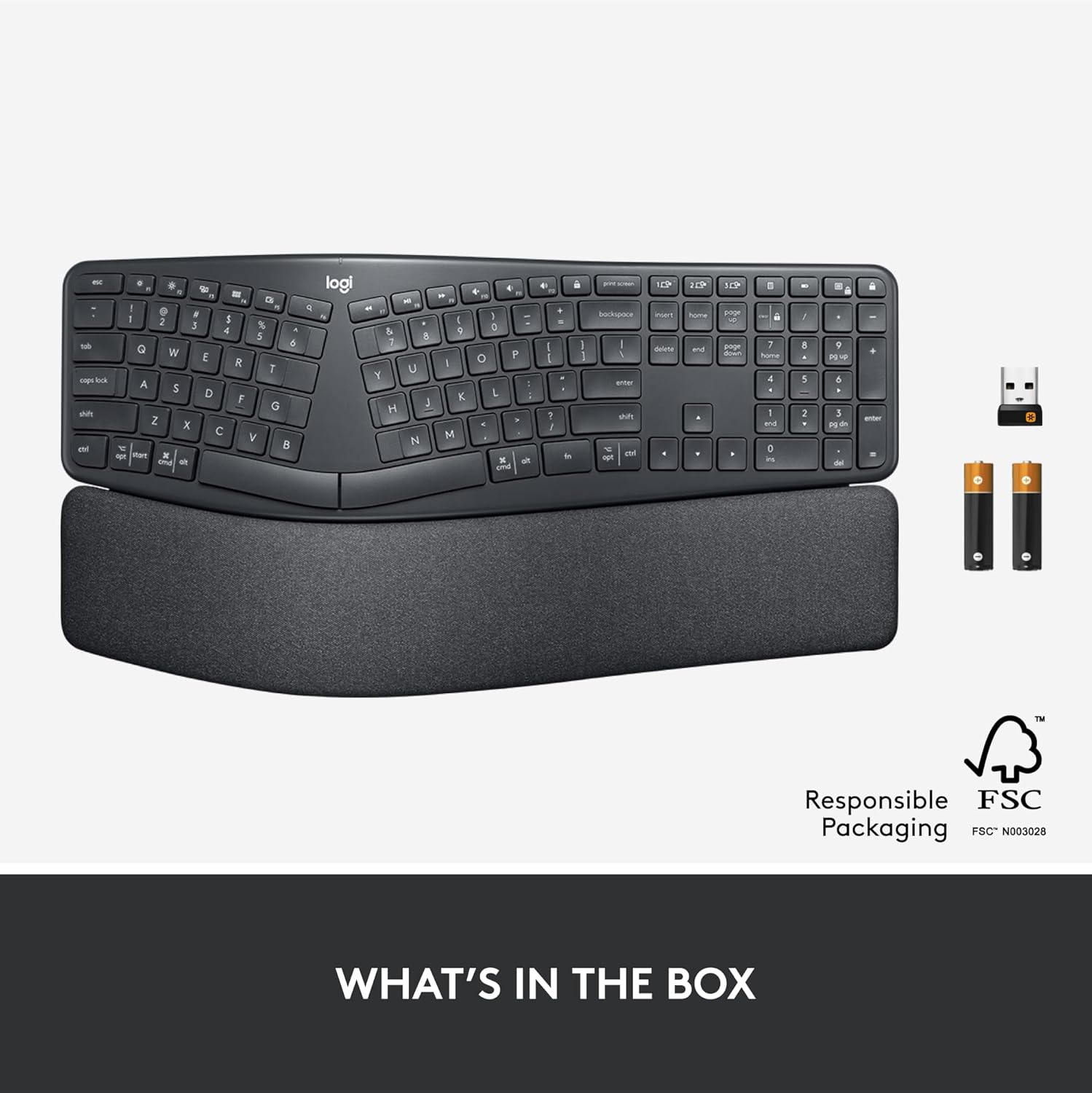 LOGITECH ERGO WIRELESS SPLIT KEYBOARD K860 ENGLISH 920-010359 thumbnail 23