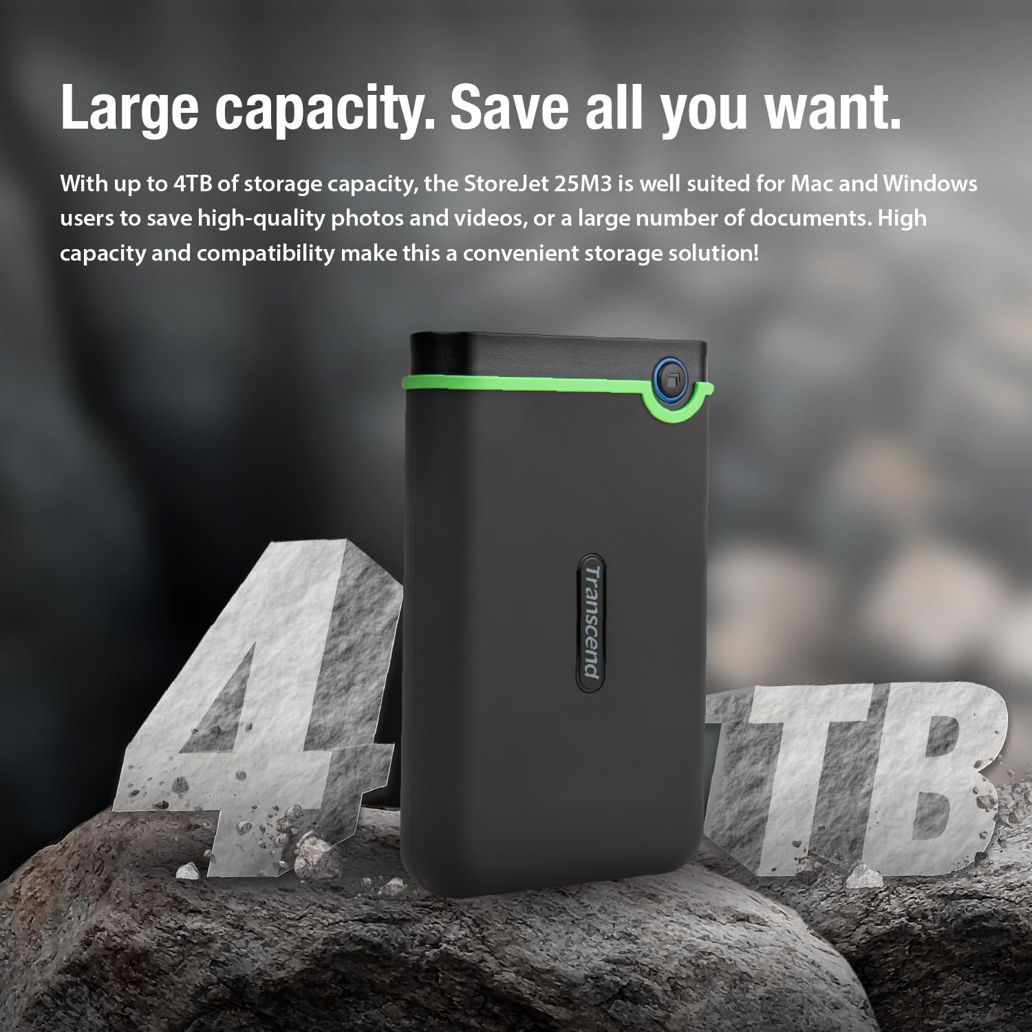 TRANSCEND 2TB EXTERNAL HDD M3S USB 3.0 BLACK TS2TSJ25M3S thumbnail 18