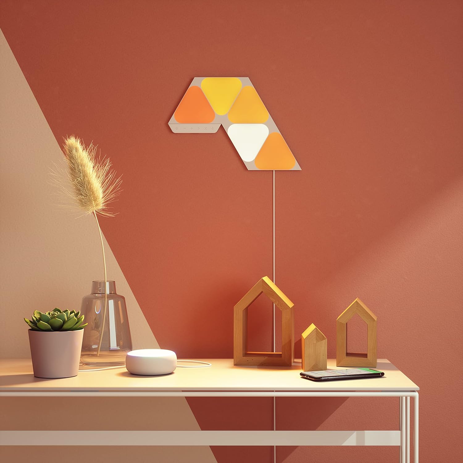 NANOLEAF SHAPES TRIANGLE MINI STARTER KIT WHITE 5 PACK thumbnail 10