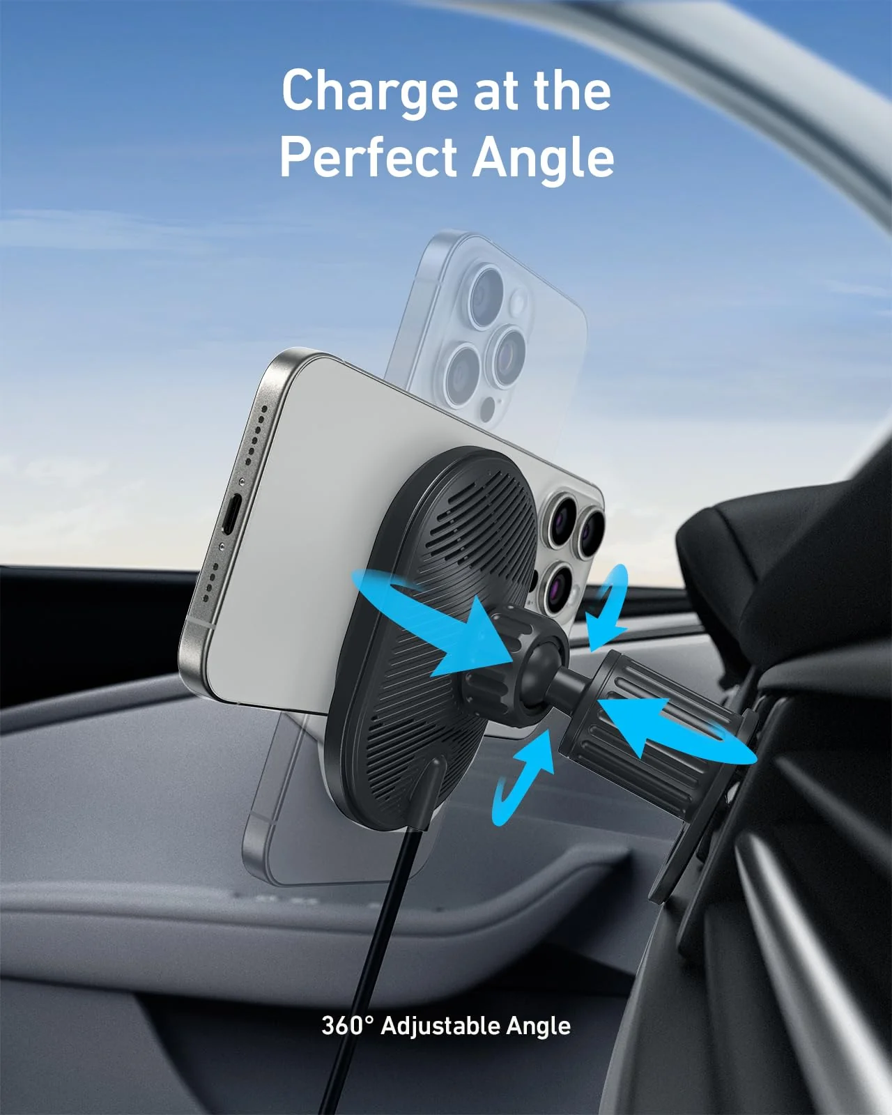 ANKER MAGGO WIRLESS CHARGER WITH CAR ADAPTER BLACK B2932111 thumbnail 8