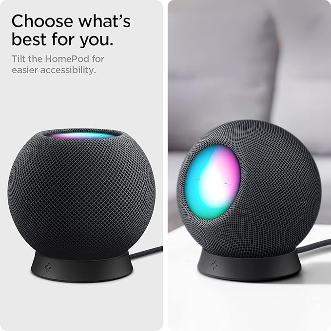 SPIGEN HOMEPOD MINI STAND SILICONE FIT BLACK AMP02781 thumbnail 14