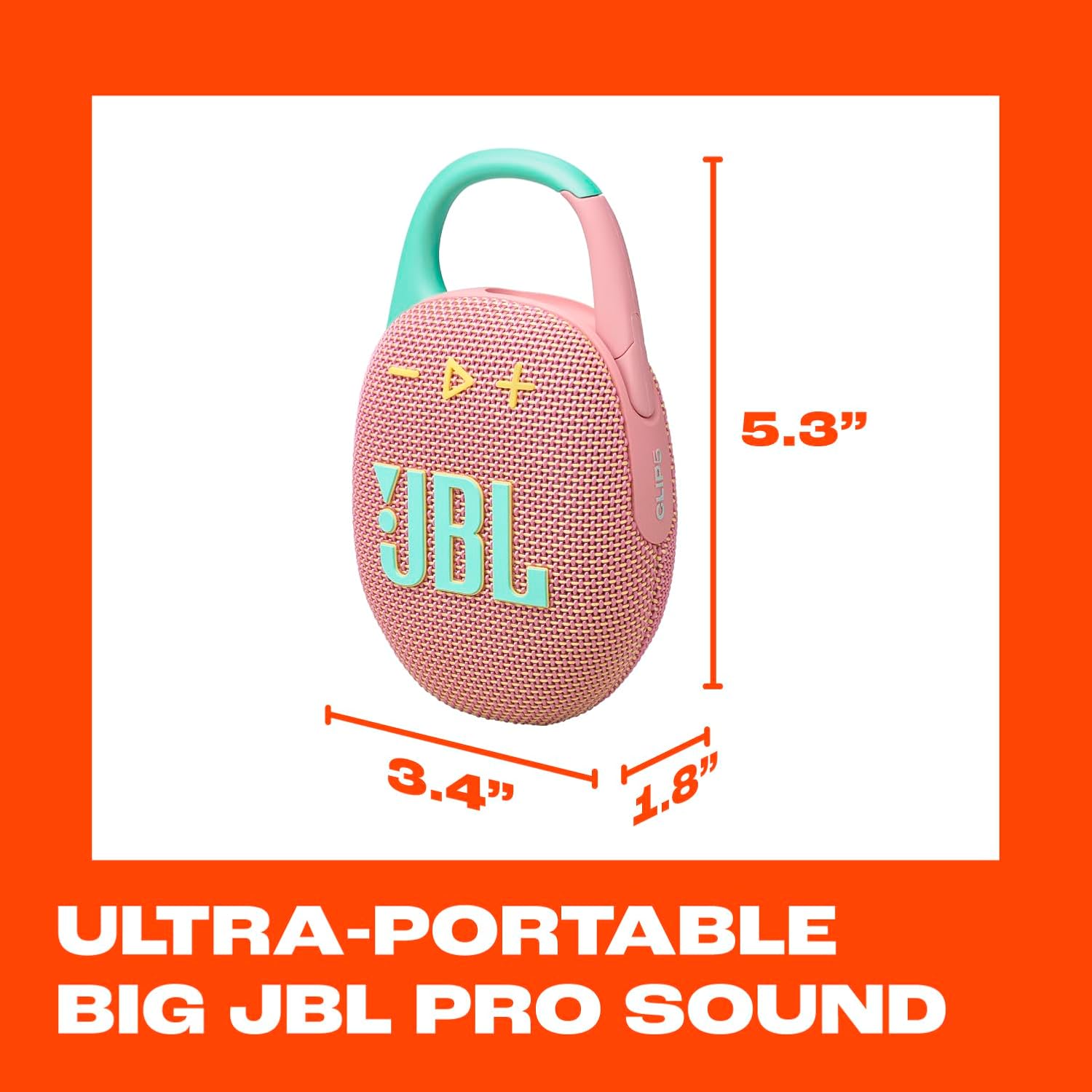 JBL CLIP 5 BLUETOOTH SPEAKER PINK thumbnail 10
