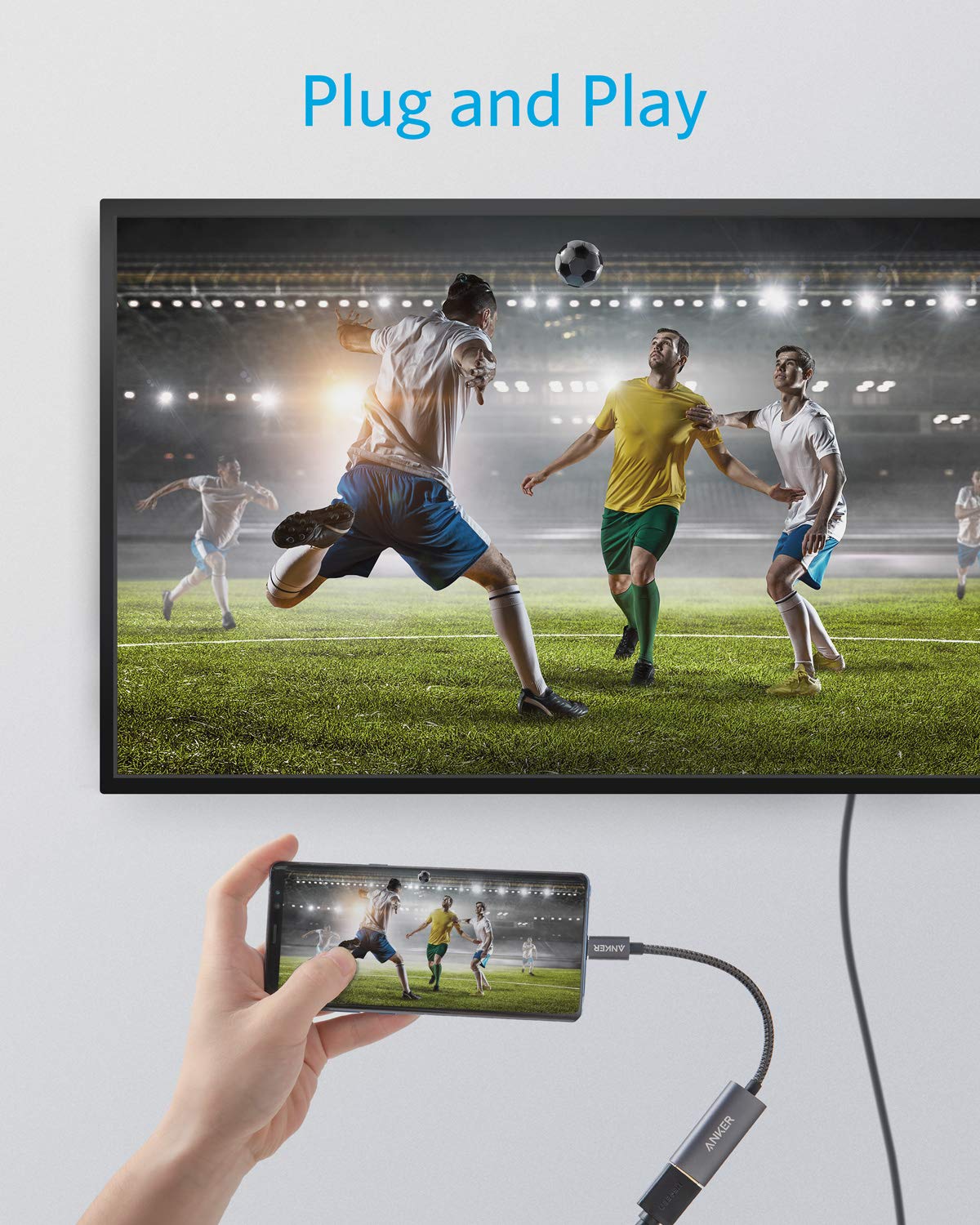 ANKER POWEREXPAND + USB-C TO HDMI ADAPTER GRAY A8312HA1 thumbnail 2