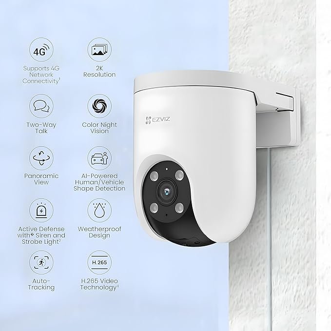 EZVIZ Smart Home Camera H8C 4G - 360° Coverage with 4G Connectivity for Versatile Security thumbnail 14