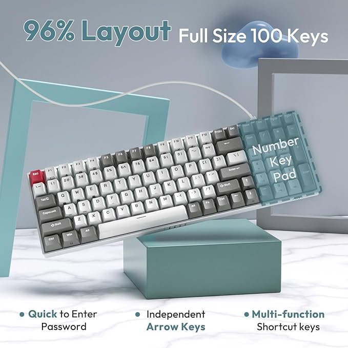 Royal Kludge RGB Tri-Mode Hot-Swap Gaming Keyboard - RK100 thumbnail 12