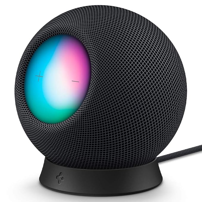 SPIGEN HOMEPOD MINI STAND SILICONE FIT BLACK AMP02781 thumbnail 3