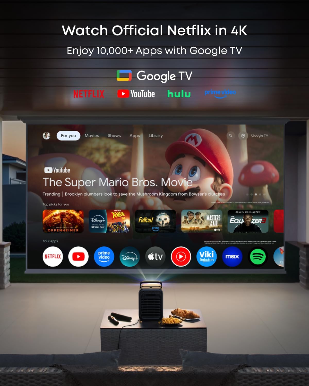 ANKER NEBULA X1 4K TRIPLE LASER SMART PROJECTOR BLACK/GRAY D23512F1 thumbnail 12
