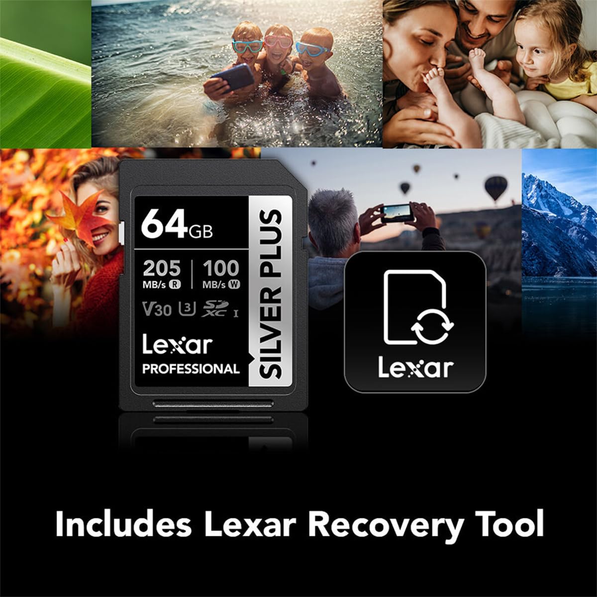 LEXAR PROFESSIONAL SILVER PLUS SDXC UHS-I CARDS 205MBPS-64GB LSDSIPL064G-BNNNG thumbnail 14