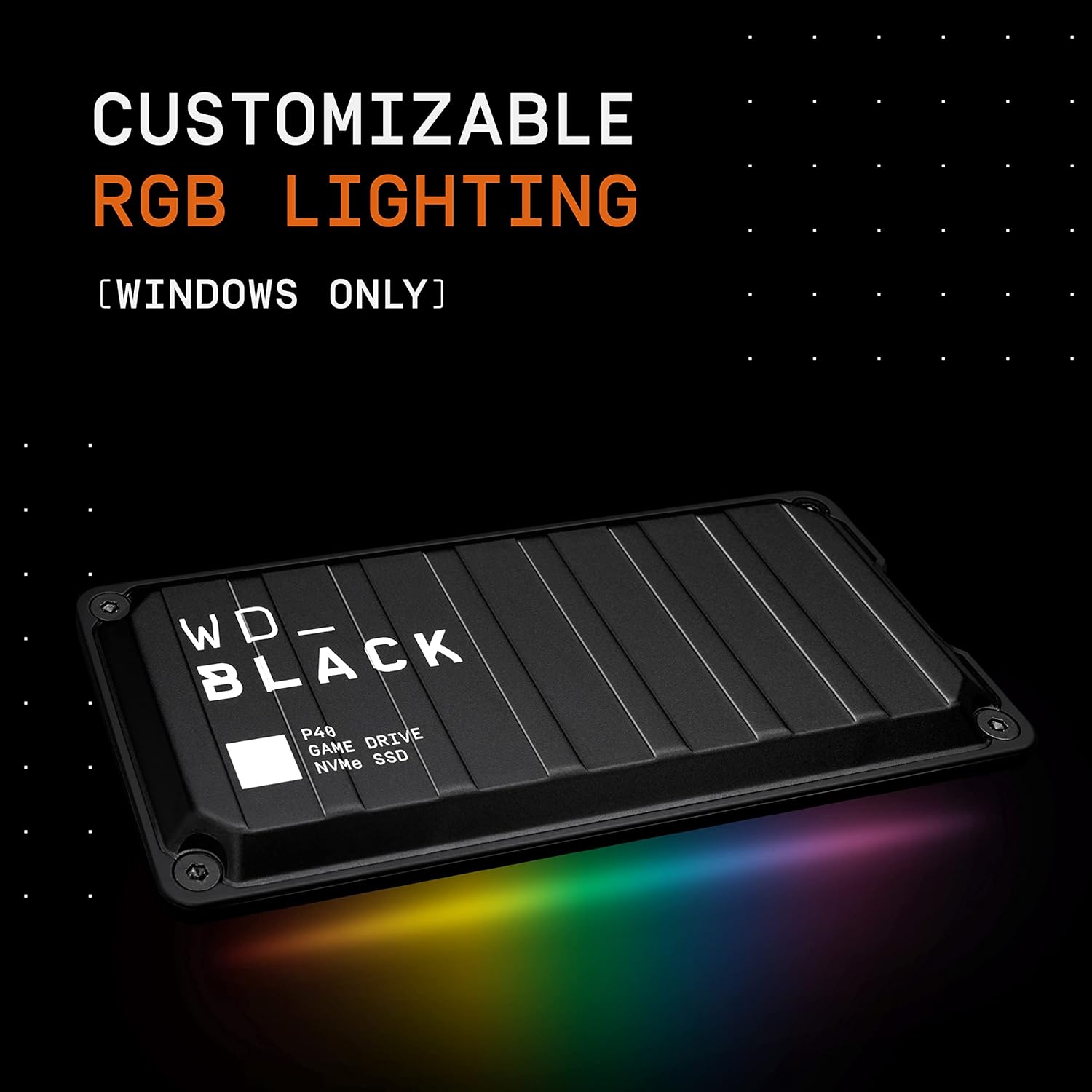 WD 1TB EXTERNAL WD_BLACK P40 GAME DRIVE SSD WDBAWY0010BBK-WESN thumbnail 8