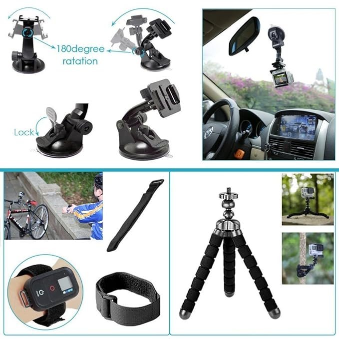 POWERPAK 50 IN 1 GOPRO ACTION CAMERA ACCESSORIES KIT thumbnail 5