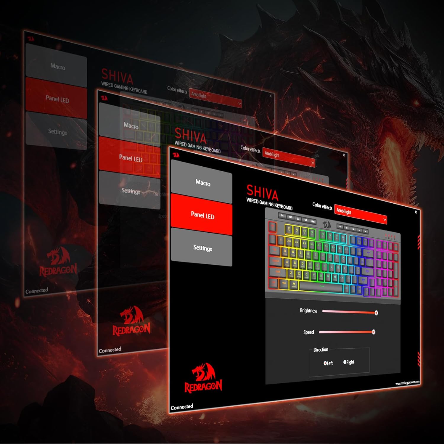 REDRAGON SHIVA 98 KEYS RGB WIRED GAMING KEYBOARD BLACK K515-RGB thumbnail 16