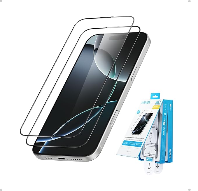 ANKER IPHONE 16 PRO EASY FIT SCREEN PROTECTOR KIT HD 2-PACK A720AH0A thumbnail 8