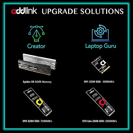 ADDLINK 2.5 INCH 3D NAND SATA III 6GB/S 1TB SSD BLACK AD1TBS20S3S thumbnail 7