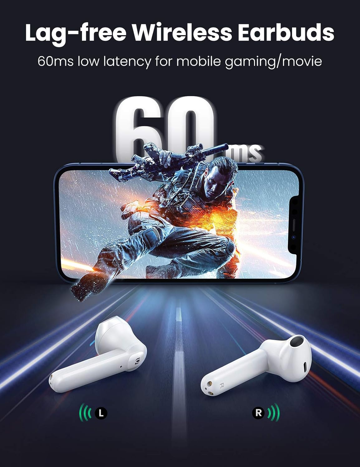 UGREEN HITUNE T2 TRUE WIRELESS EARBUDS WHITE 80652 thumbnail 8