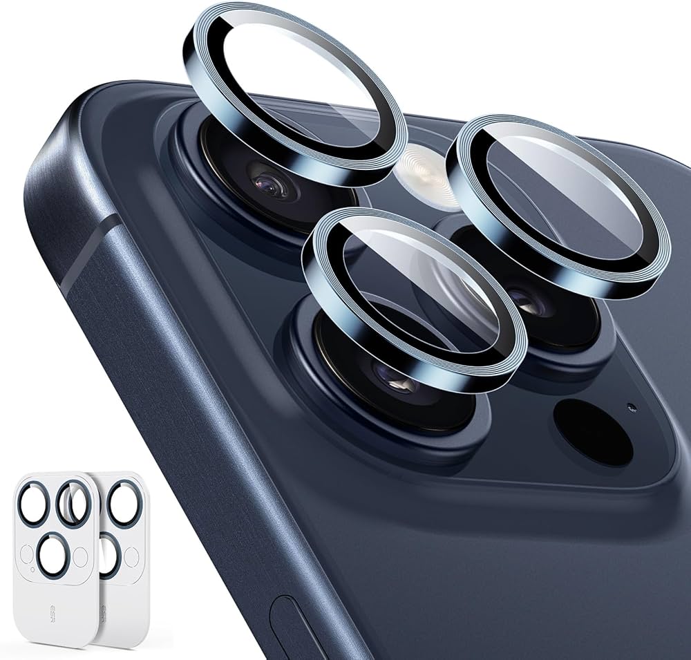 BLUPEBBLE IPHONE 15 PRO & 15 PRO MAX GRAPHENE CAMERA LENS GLASS BLUE BP-CAMERALENS15PRO-BLU thumbnail 3