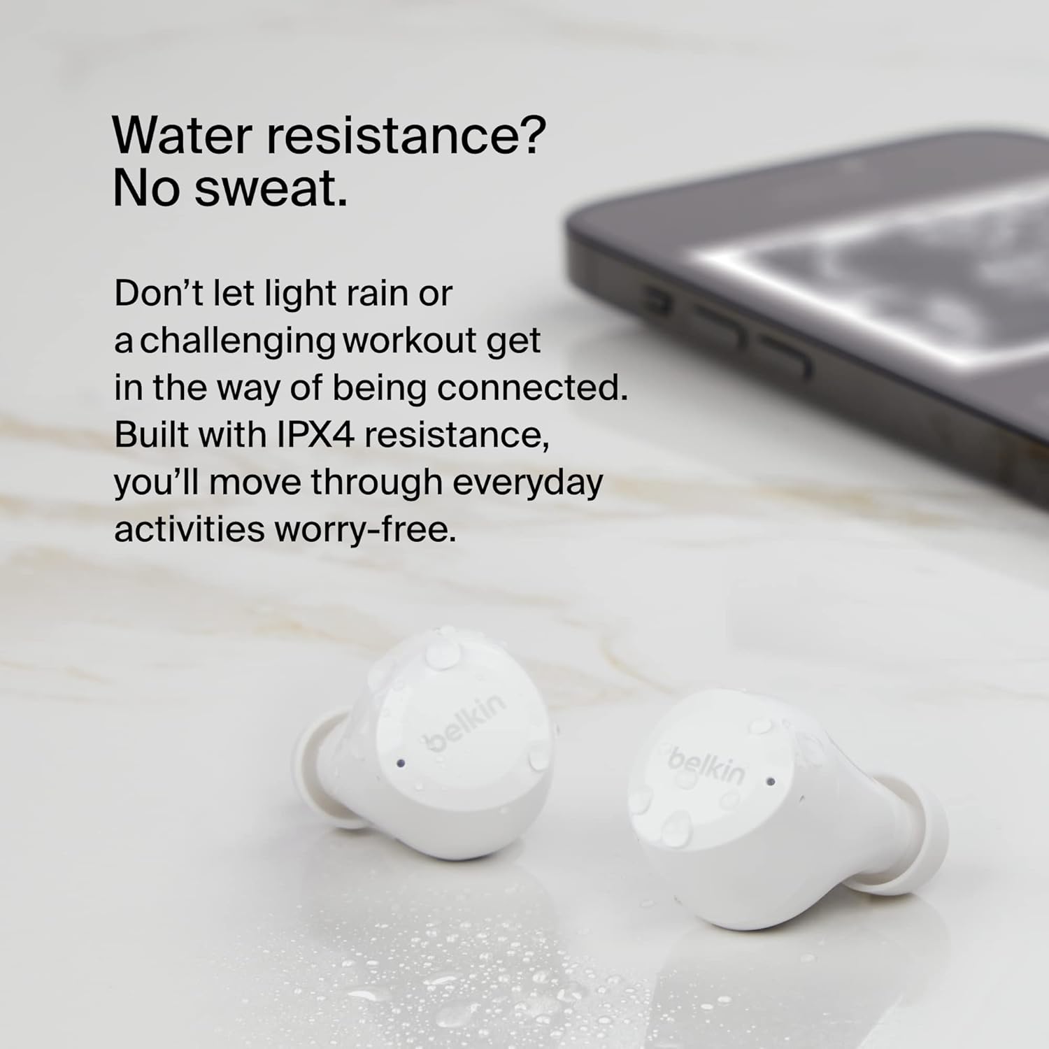BELKIN SOUNDFORM BOLT TRUE WIRELESS EARBUDS WHITE AUC009BTWH thumbnail 13