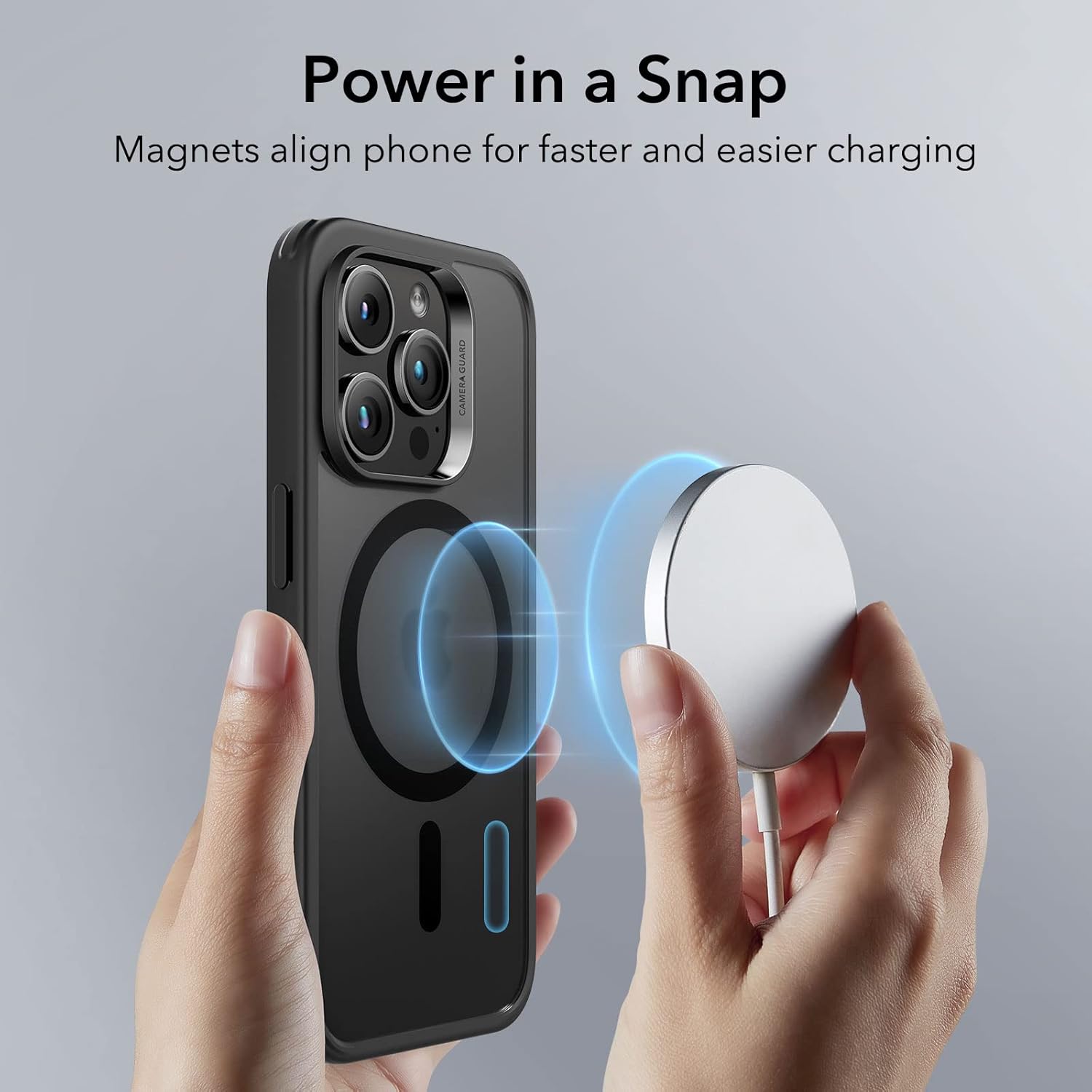ESR IPHONE 14 PRO AIR ARMOR HALO LOCK PROTECTION MAGNETIC CASE FROSTED BLACK thumbnail 10