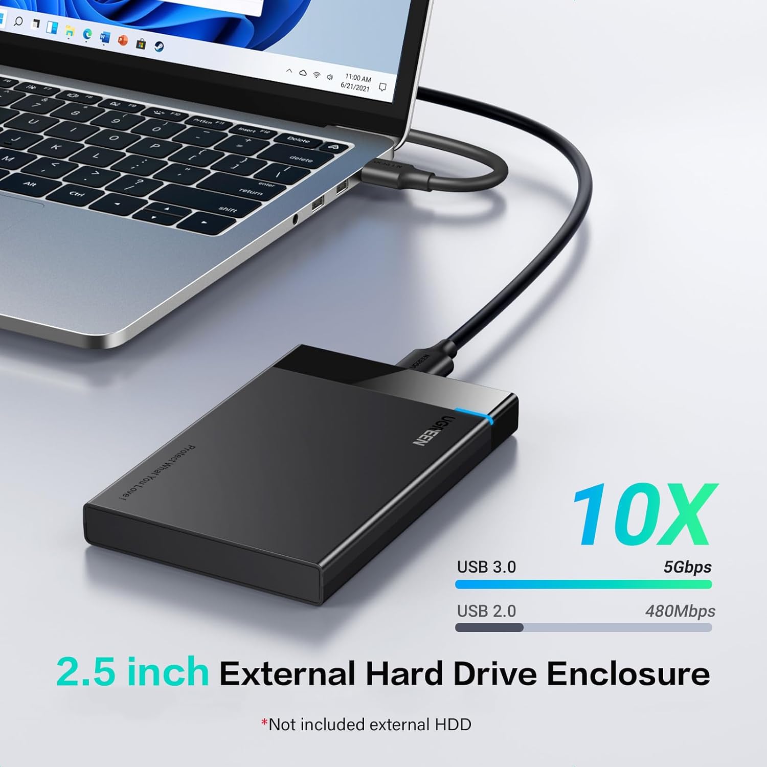 UGREEN 2.5 INCH HARD DRIVE BOX 30848 thumbnail 10