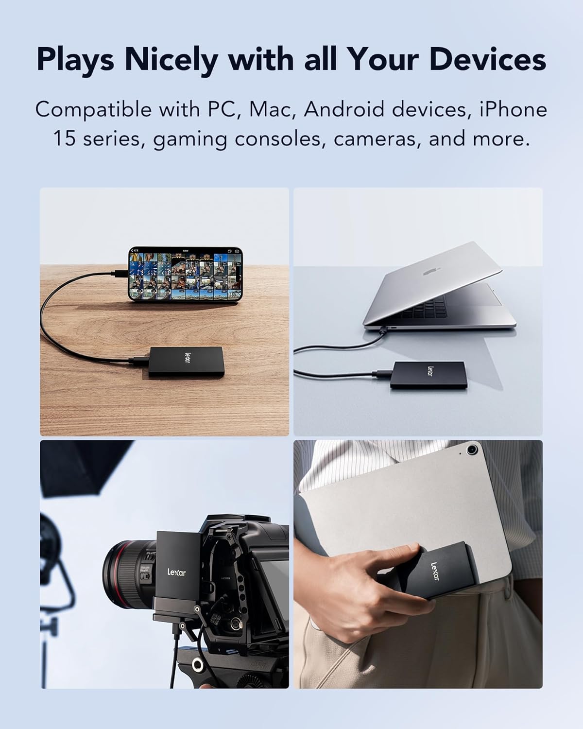 LEXAR SSD SL500 PORTABLE SSD 2 TB USB3.2 GEN2X2 UP TO 2000 MBS /1800 MBS thumbnail 13