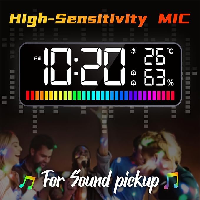 LED Alarm Clock 8002-A - Sleek Design with Bright Digital Display thumbnail 5