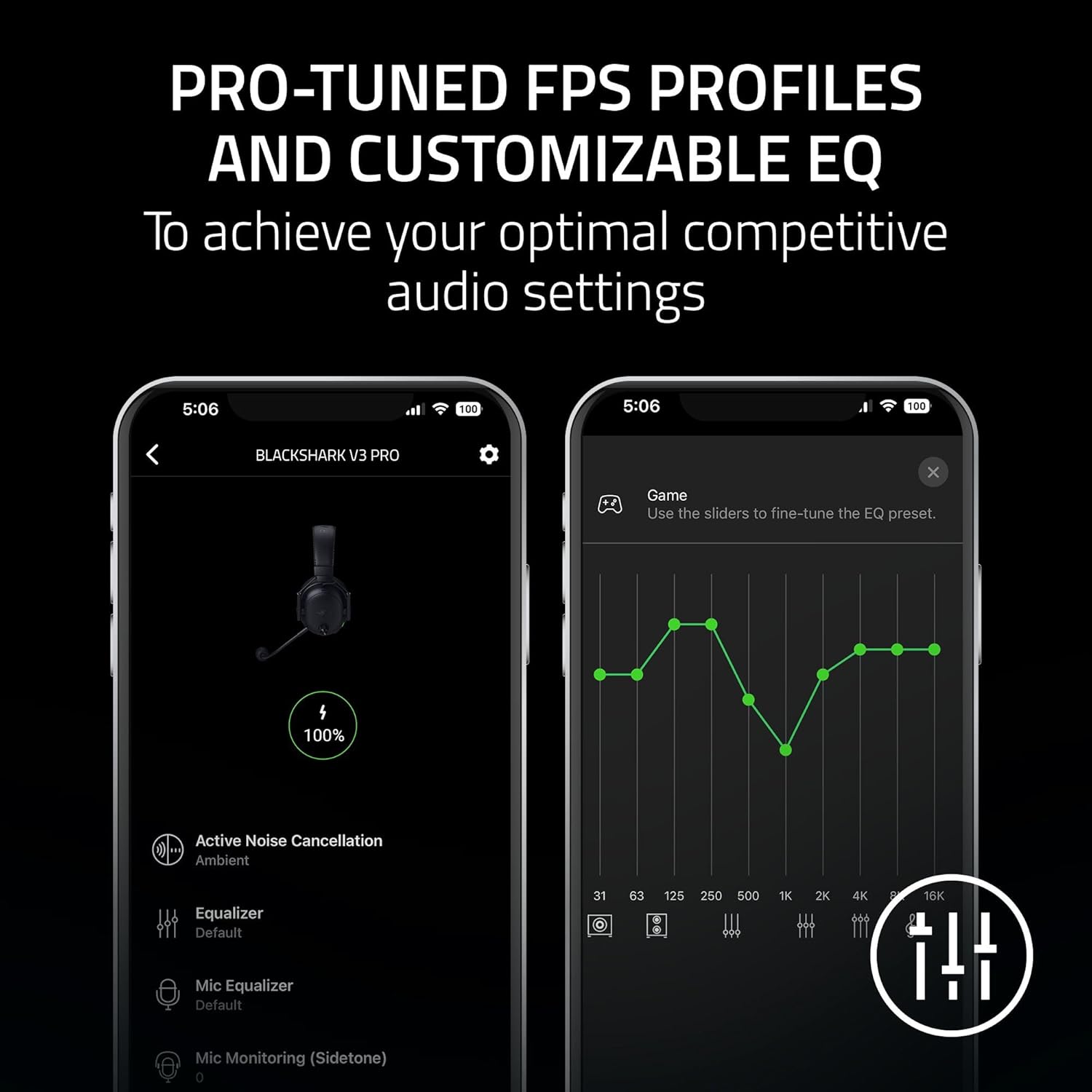 RAZER BLACK SHARK V3 PRO WIRELESS 7.1 GAMING HEADSET FOR PLAYSTATION BLACK RZ04-05400500-R3G thumbnail 23