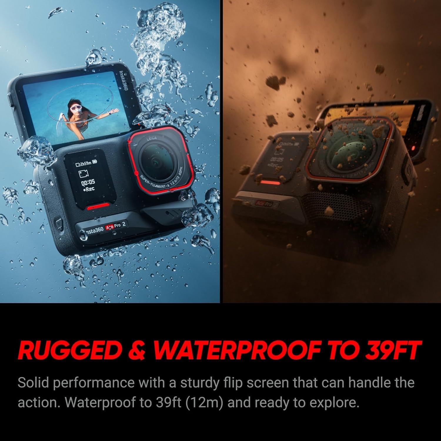 INSTA 360 ACE PRO 2 8K AI-POWERED ACTION CAMERA WITH SINGLE BATTERY BLACK CINSBBGA thumbnail 18