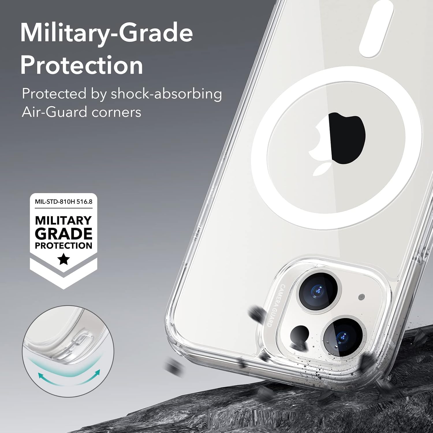 ESR IPHONE 14 PLUS AIR ARMOR HALO LOCK PROTECTION MAGNETIC CASE CLEAR thumbnail 14