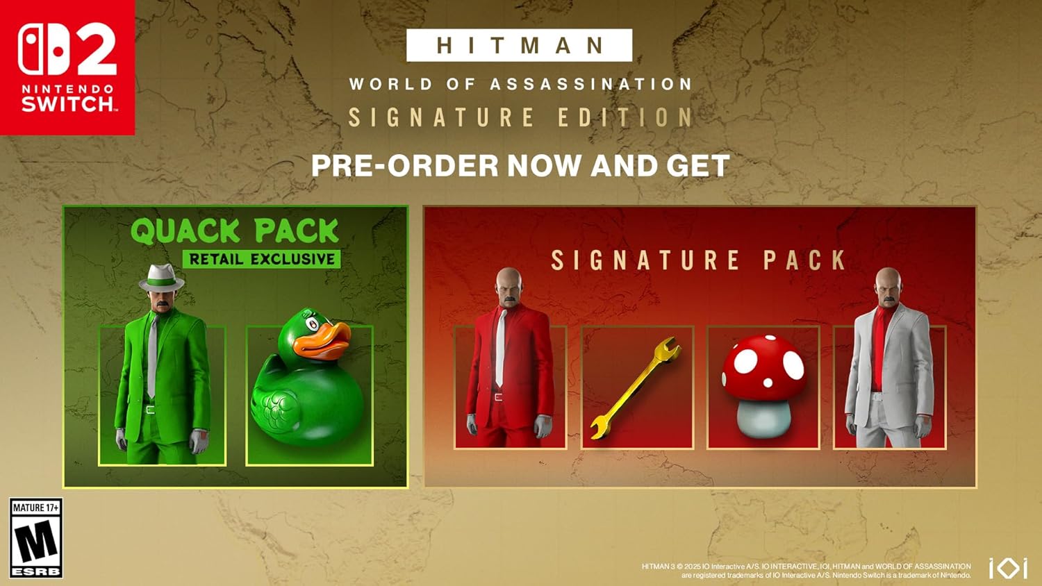 NINTENDO SWITCH 2 HITMAN WORLD OF ASSASINATON GAME CD thumbnail 8