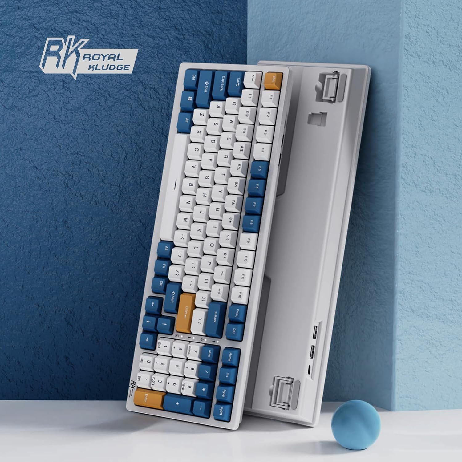 Royal Kludge RGB Tri-Modes Hot-Swap Gaming Keyboard with Brown Switches in Klein Blue - RK98 thumbnail 11