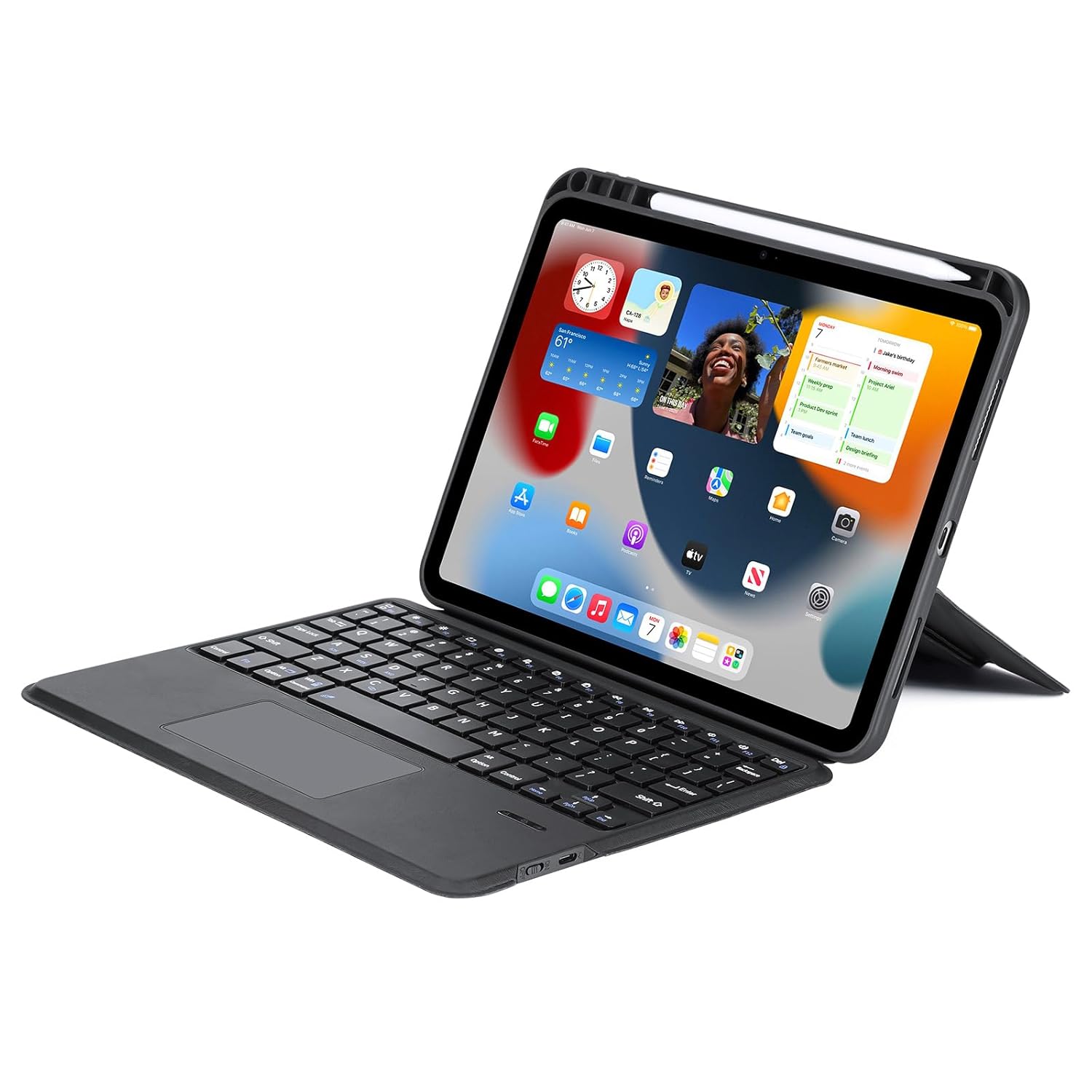 DUX DUCIS IPAD 7/8/9 10.2 INCH MAGNETIC FOLIO KEYBOARD BLACK DK-ALBYBG-001-CP thumbnail 10