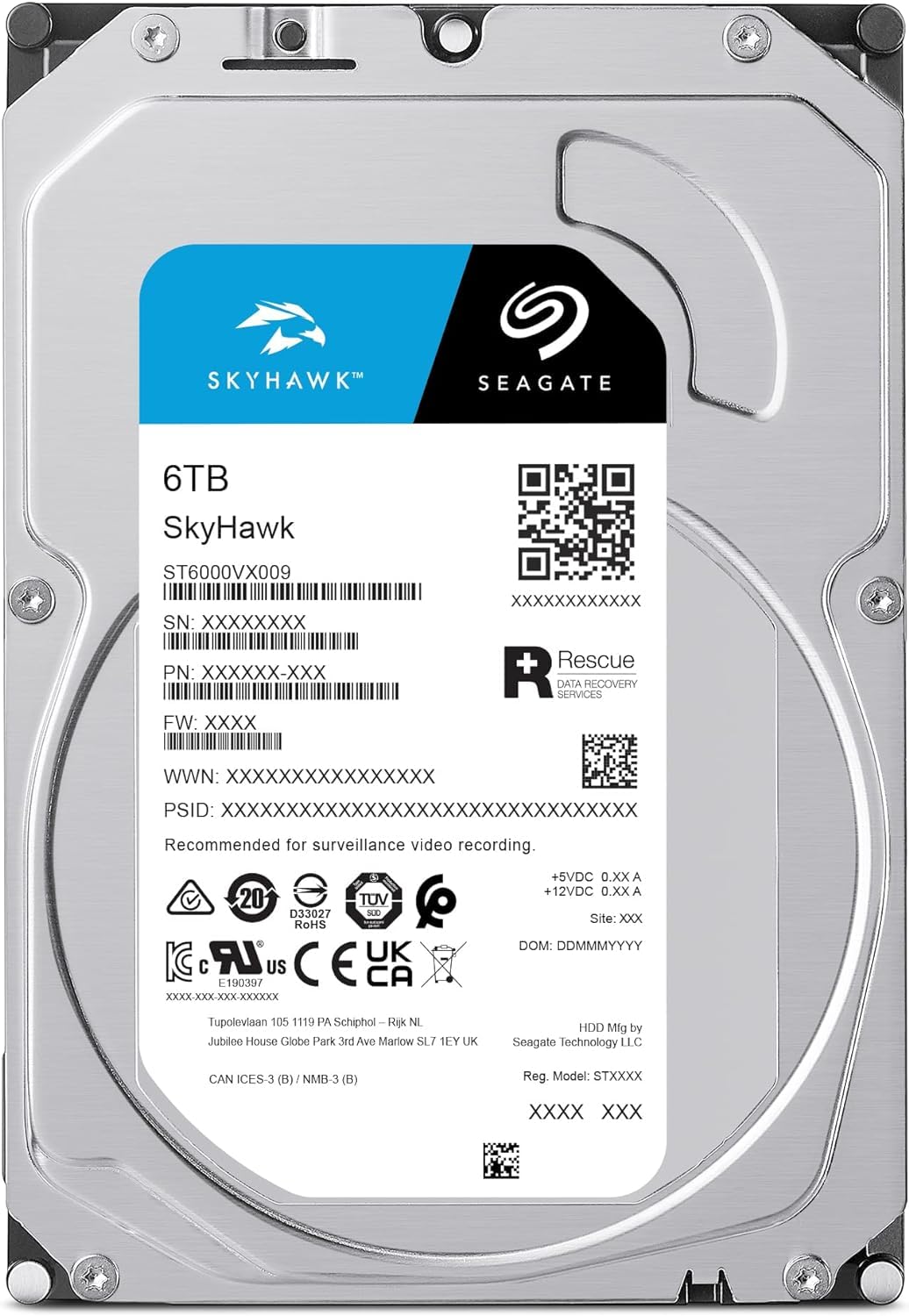 SEAGATE 6TB SKYHAWK 5400RPM 3.5 INCH SATA INTERNAL HARD DRIVE ST6000VX009 thumbnail 12