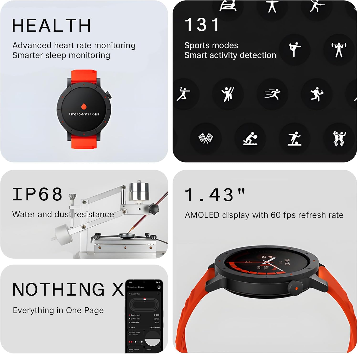 CMF BY NOTHING WATCH 3 PRO AMOLED ORANGE thumbnail 10
