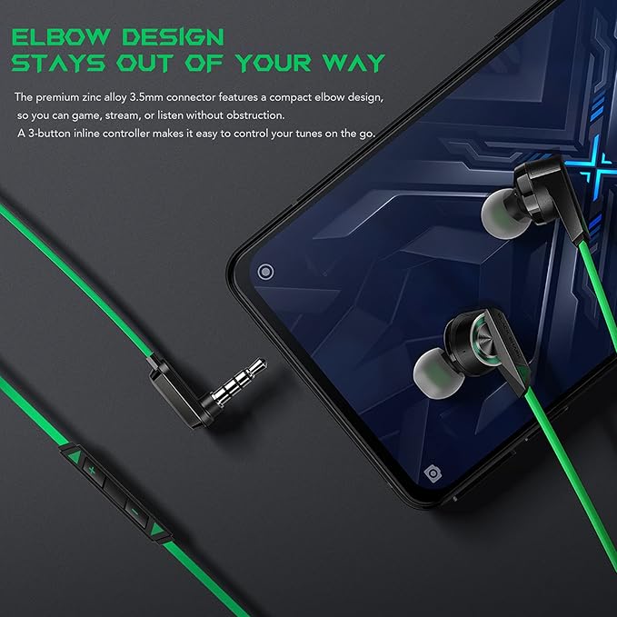BLACK SHARK 3.5MM EARPHONE PRO GREEN BE10 thumbnail 9
