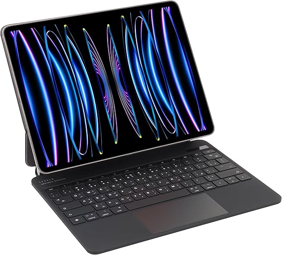 LEVELO AEROBOARD SCISSOR SWITCH IPAD PRO/AIR 12.9 INCH WIRELESS KEYBOARD BLACK LVLABKP12.9BK thumbnail 11