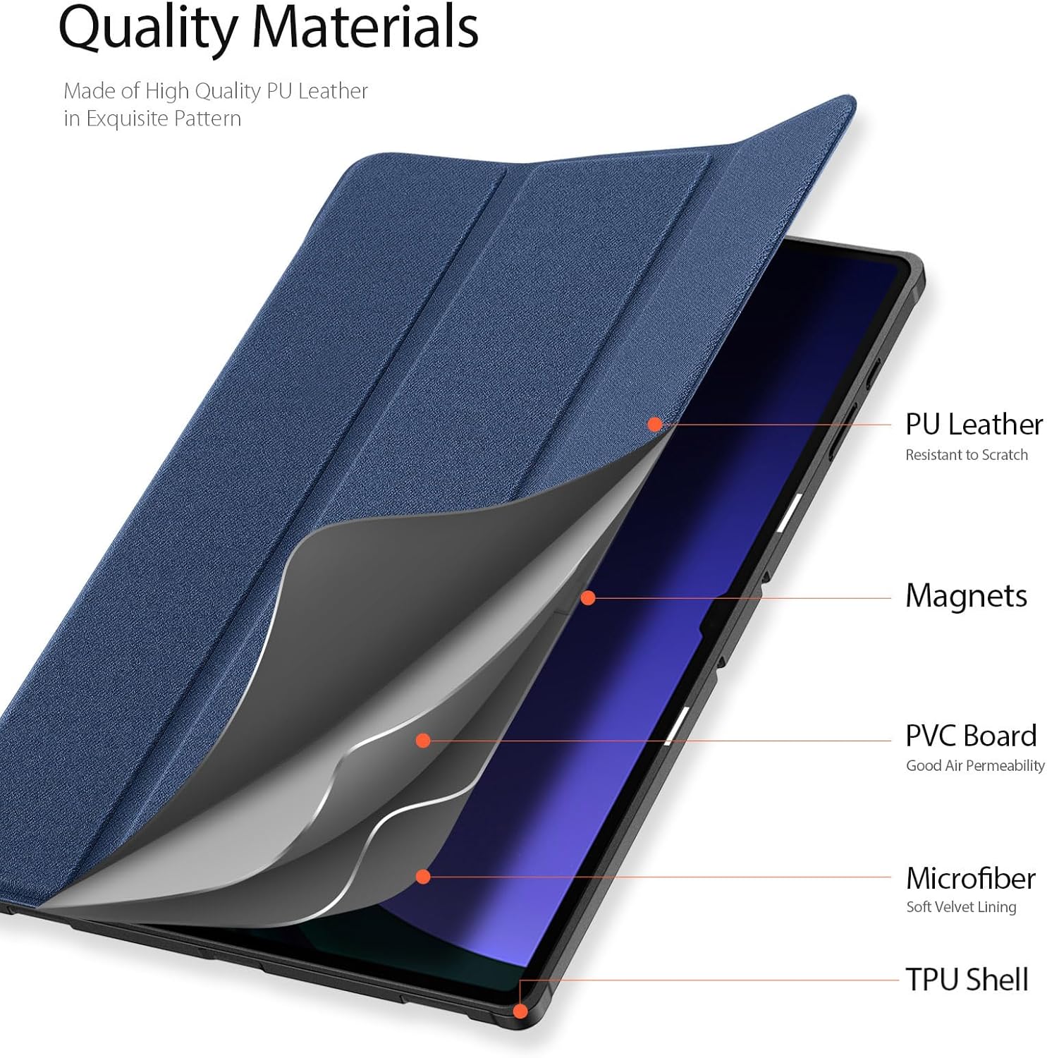 DUXDUCIS SAMSUNG TAB S11 ULTRA DOMO SERIES CASE BLUE DOMO546 thumbnail 16