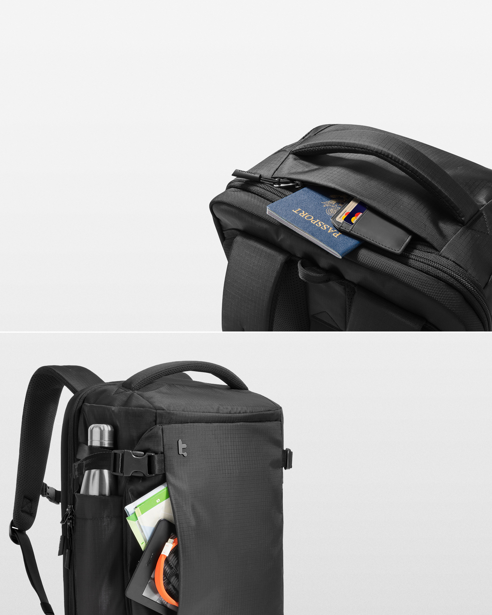 TOMTOC NAVIGATOR T66 17 INCH/40L LITEWAY TRAVEL BACKPACK BLACK T66M1D2 thumbnail 12