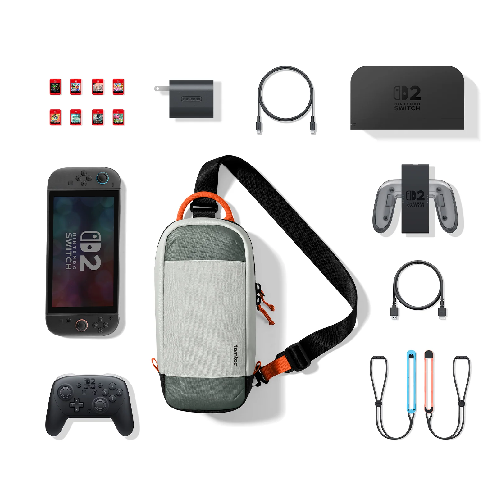 TOMTOC GAMEON G49 SWITCH 2 TRAVEL BAG GRAY G49S1G1 thumbnail 2