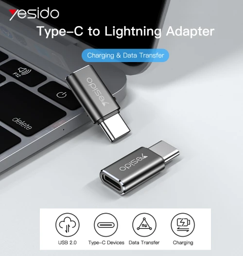 YESIDO LIGHTNING OTG ADAPTER BLACK GS27 thumbnail 9