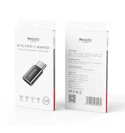 YESIDO LIGHTNING OTG ADAPTER BLACK GS27 thumbnail 6