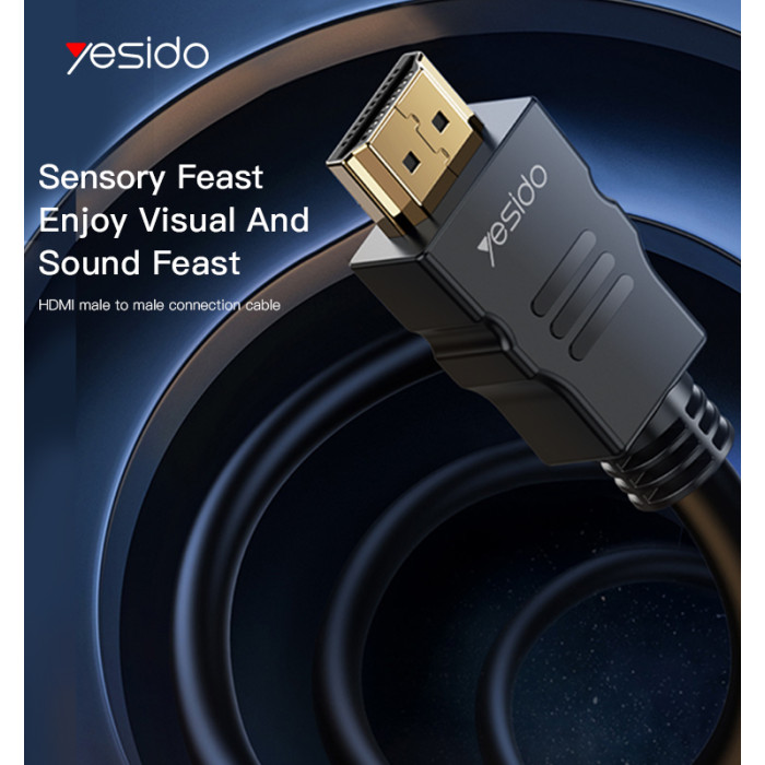 YESIDO HDMI TO HDMI 1.5M CABLE BLACK HM09 thumbnail 6