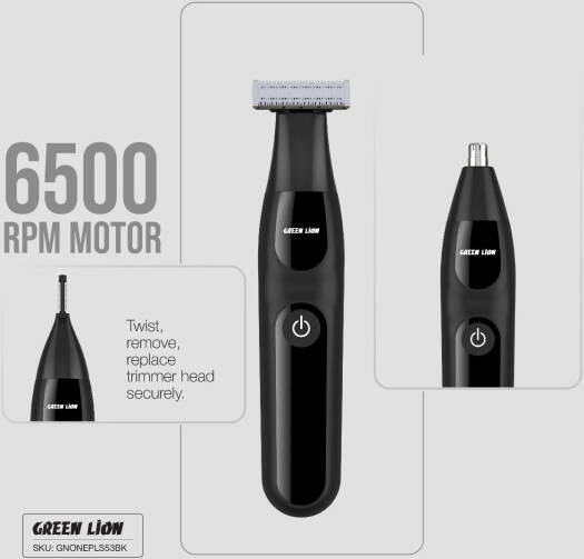 GREEN LION ONE BLADE PLUS HAIR TRIMMER NOSE EYEBROW BLACK GNONEPLS53BK thumbnail 17