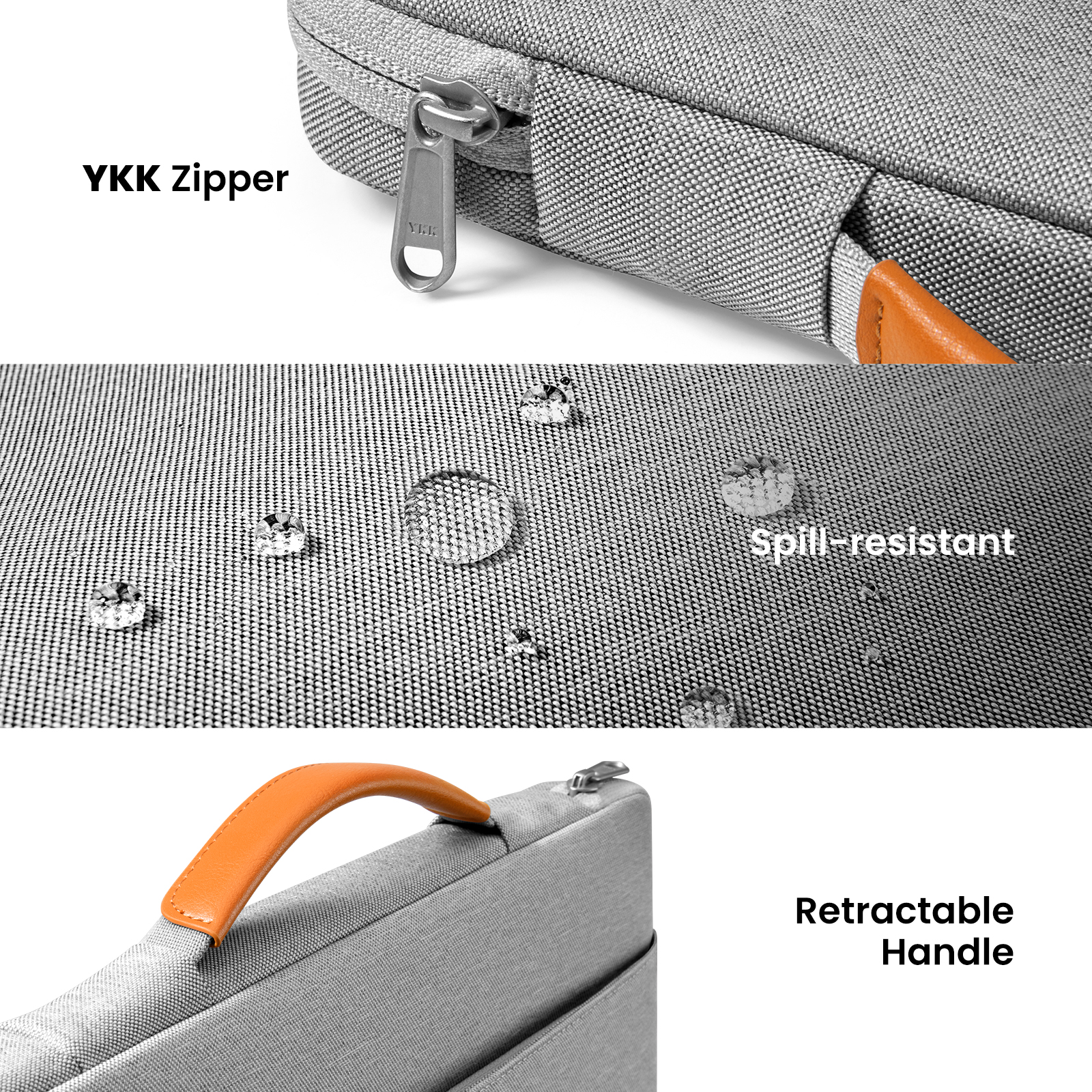 TOMTOC DEFENDER A22 13 INCH LAPTOP BRIEFCASE GRAY A22C2G5 thumbnail 13
