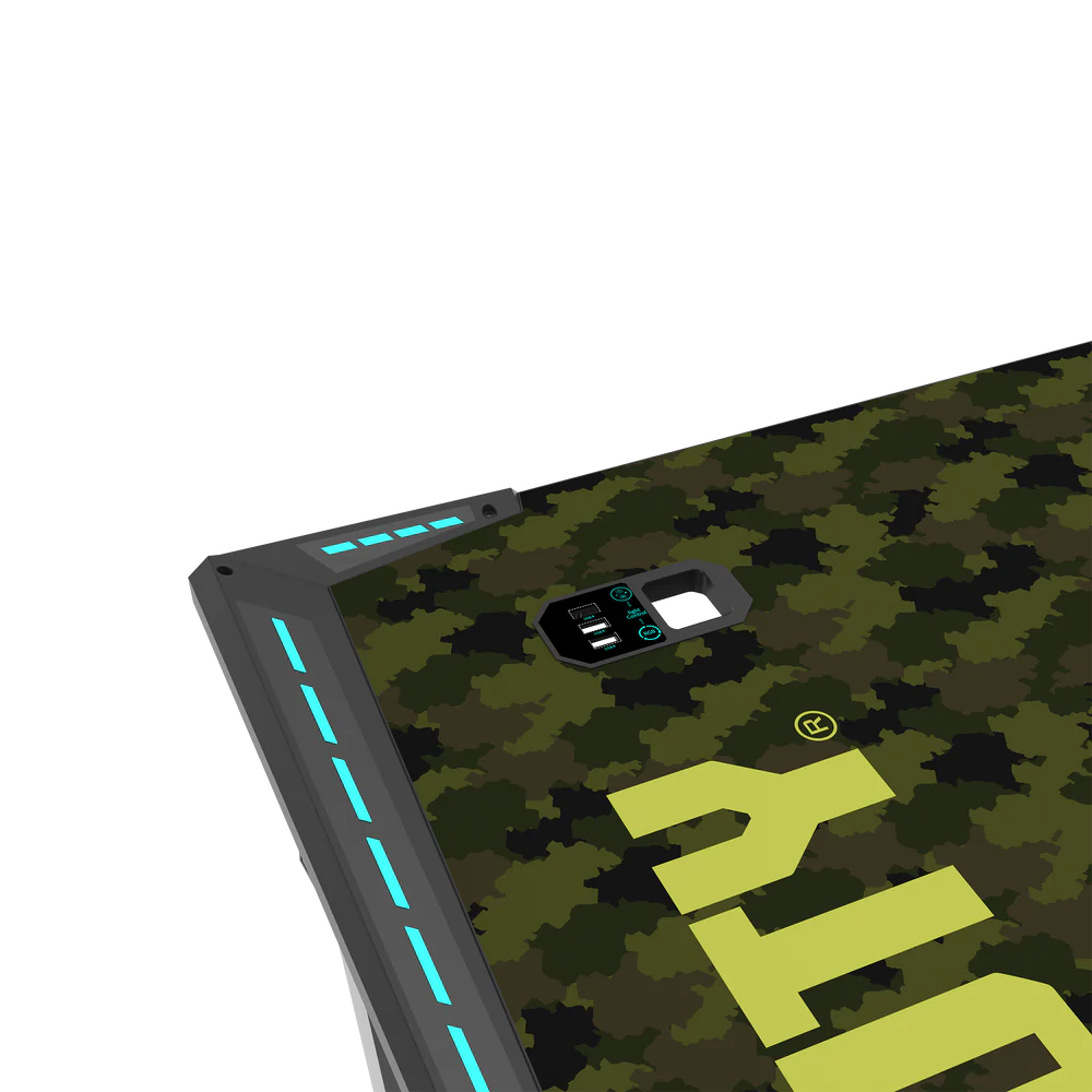 GameOn Phantom XL L-Shaped RGB Flowing Light Gaming Desk (Black/Green, COD-PHANTOMXL-L-02) - Dynamic and Spacious Setup for Gamers thumbnail 20