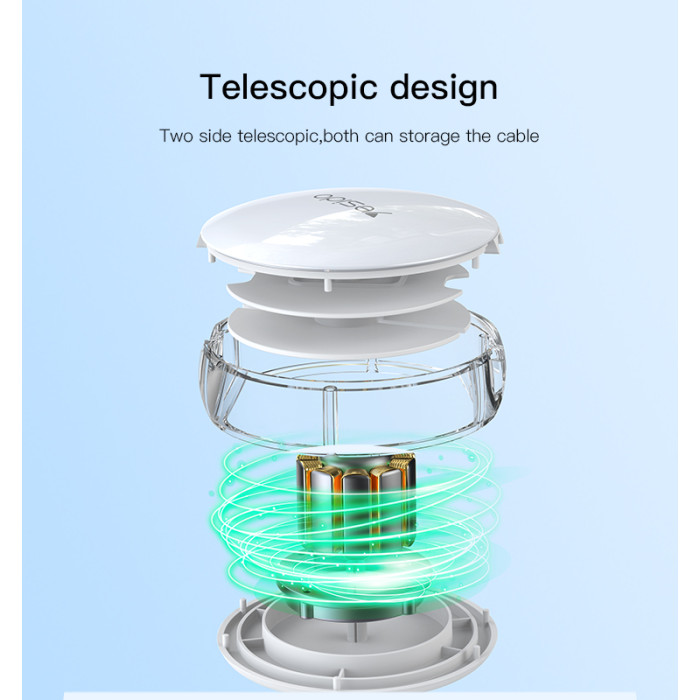 YESIDO 3 IN 1 RETRACTABLE CABLE FOR LIGHTNING MICRO AND TYPE-C CABLE CA117 thumbnail 8