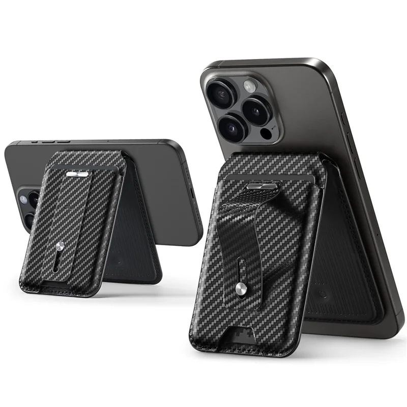 ESR CARBON FIBER MAGNETIC WALLET BLACK