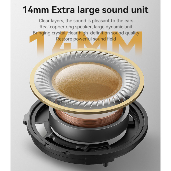 YESIDO ALUMINIUM ALLOY USB-C WIRED EARPHONE BLACK YH49 thumbnail 7
