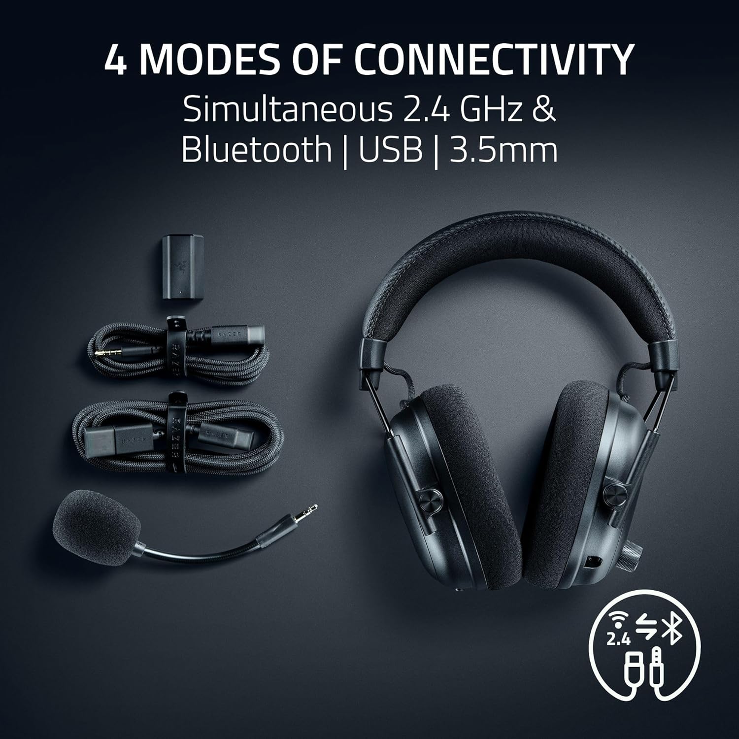 RAZER BLACK SHARK V3 PRO WIRELESS 7.1 GAMING HEADSET FOR PLAYSTATION BLACK RZ04-05400500-R3G thumbnail 21