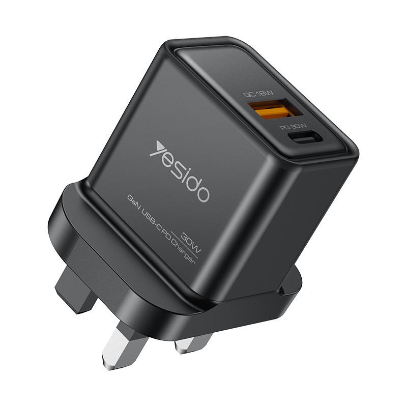 YESIDO 20W USB-C FAST CHARGER BLACK YC76