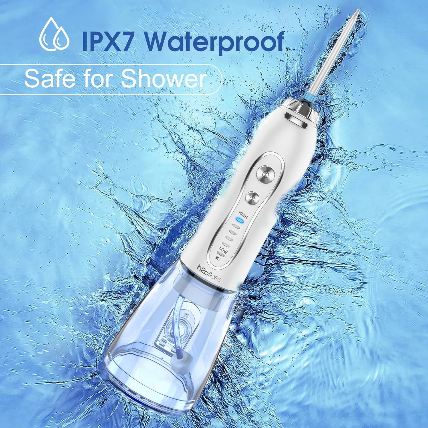 H20 FLOSS PORTABLE ORAL IRRIGATOR WHITE HF-6 thumbnail 14