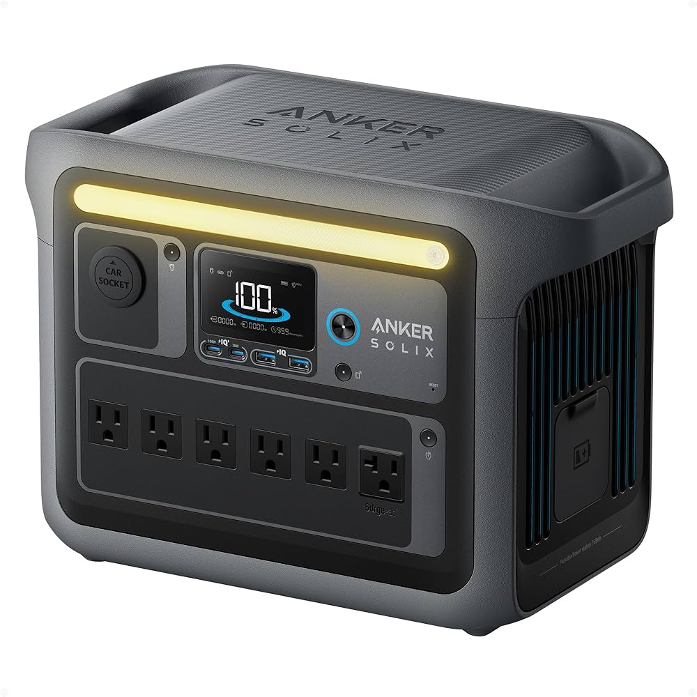 ANKER SOLIX C1000 PORTABLE POWER STATION 1056WH 1800W DARK GREY A17612Z1
